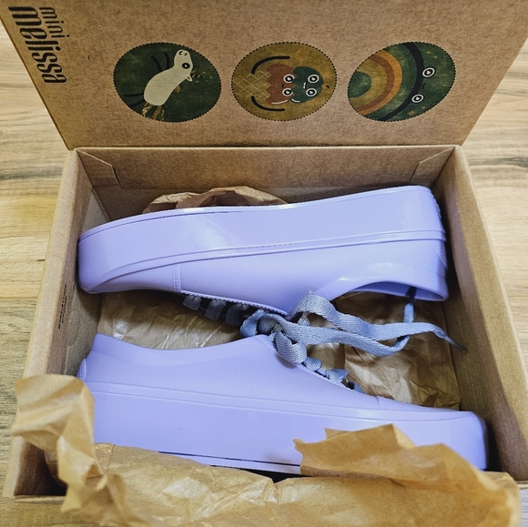 Mini Melissa Street lilac sneakers, size US 4 - Picture 6 of 6